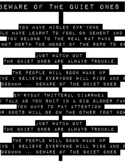 Beware of the Quiet Ones - Typed