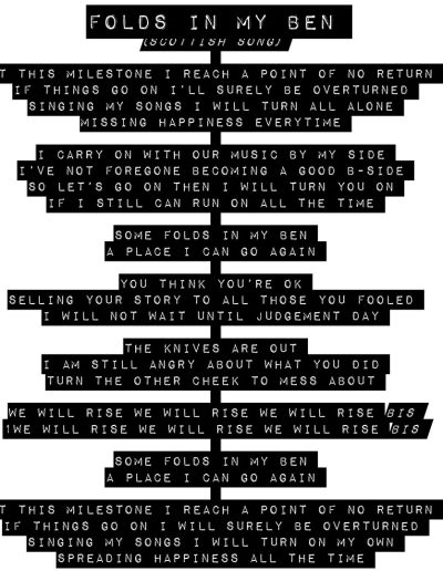 Folds in my ben - Typed