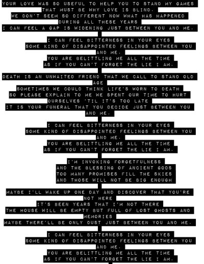 Just between you and me - Typed