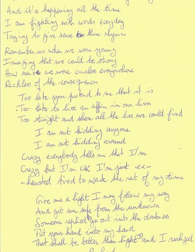 To Late For Hero - Handwritten